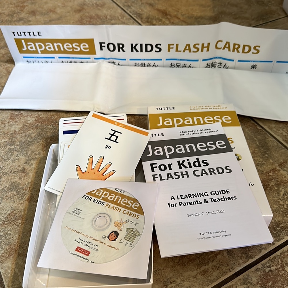 Tuttle Japanese for Kids Flash Cards Kit 64 Flash Cards  CD,‎ Wall Chart …